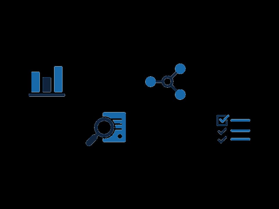 Decorative abstract illustration representing data comparison and regional analysis
