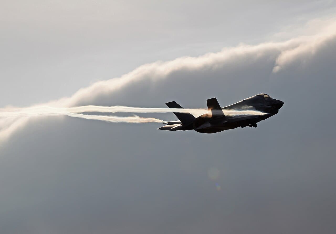 An early UK F-35B taking off at Eglin, Florida, in 2014