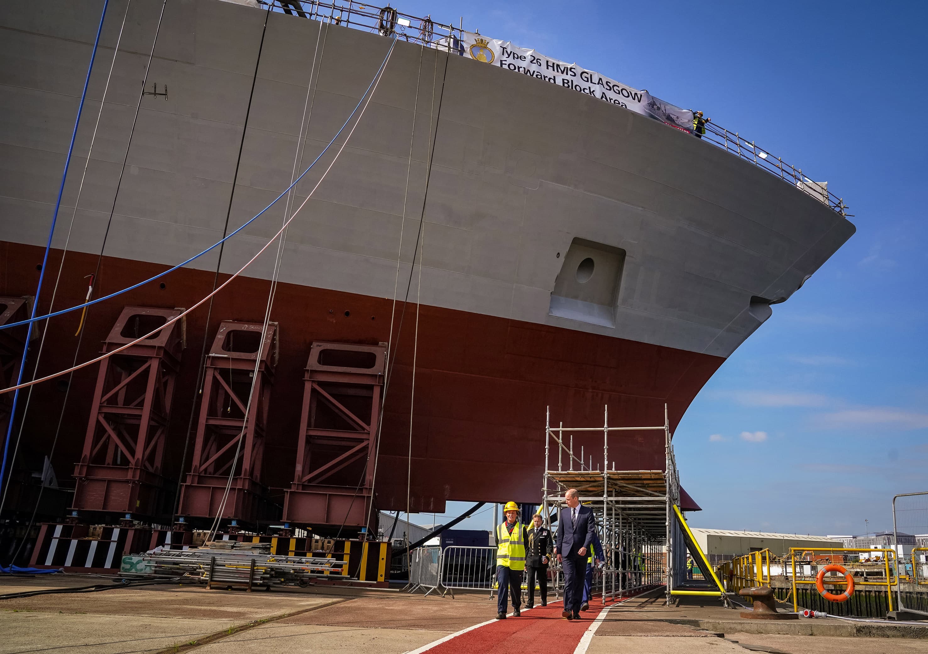 A Royal Navy shipbuilding visit at Govan in June 2021